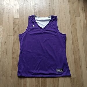JORDAN NIKE JERSEY PURPLE/WHITE LARGE